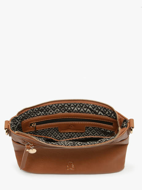 Cross Body Tas Zip Lulu castagnette Bruin zip ZAHARA ander zicht 3